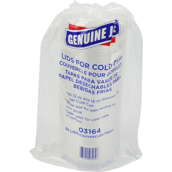 Genuine Joe Paper Cup Lids - Paper - 50 / Pack - Clear | Bundle of 2 Packs