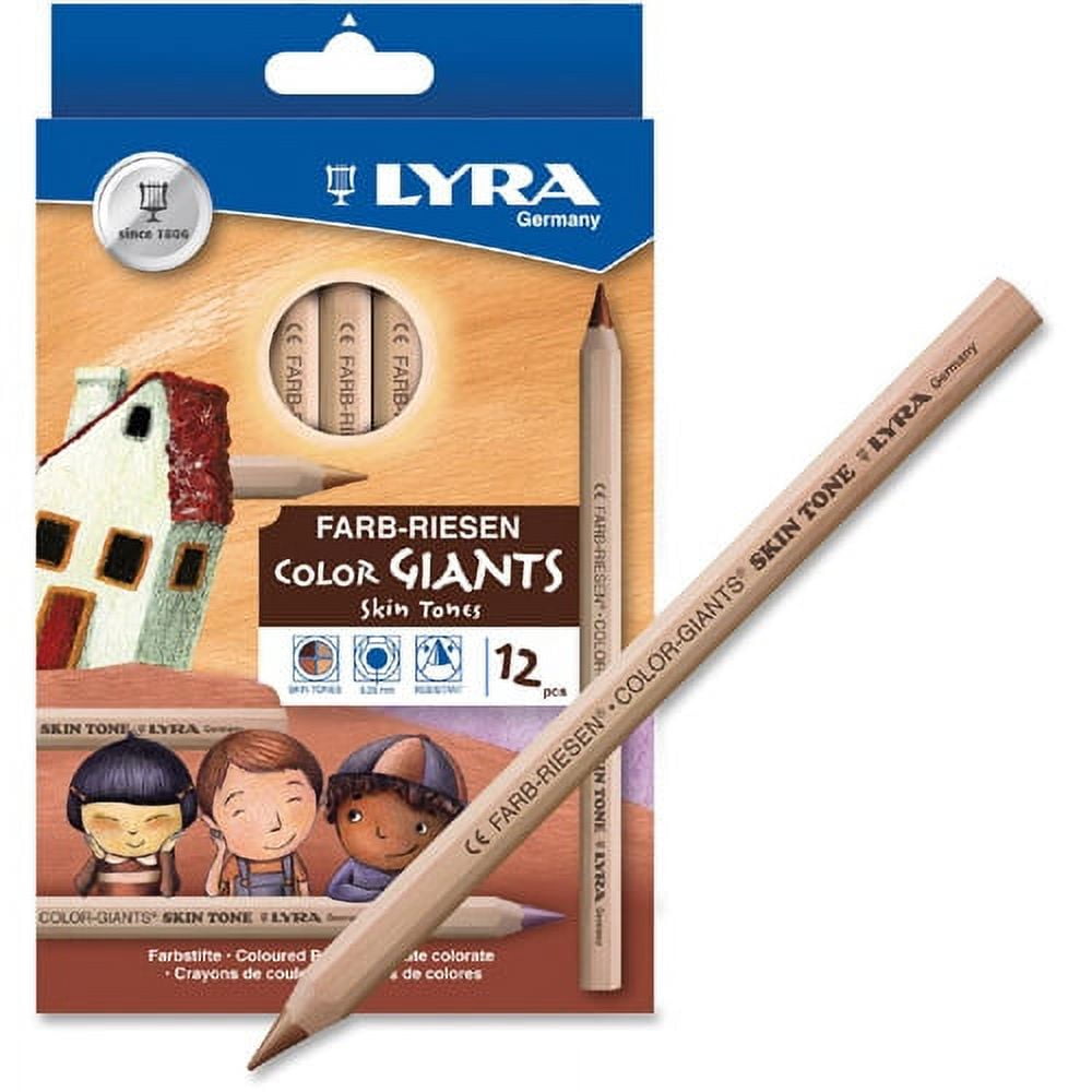 Lyra, DIX3931124, Color-Giants Skin Tone Colored Pencils, 12 / Set 