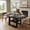 Black, variant on Leumius Extendable Dining Table for 4-6,Round-to-Oval Kitchen Table with Built-In Flip-Up Extension Leaf,Wooden Kitchen Table with Stable H-Shaped Base and Storage Shelf,Gray