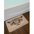 thumbnail image 2 of Animal Bath Mat, Cute Baby Leopard Portrait Wildlife African Tropical Feline Illustration, Non-Slip Plush Mat Bathroom Kitchen Laundry Room Decor, 29.5 X 17.5 Inches, Umber Cocoa Brown, Ambesonne, 2 of 2