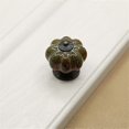 thumbnail image 4 of 2025 5x European Style Ceramic Drawer Handle Furniture Knobs Pumpkin Shape Vintage Green with Screws, 4 of 5