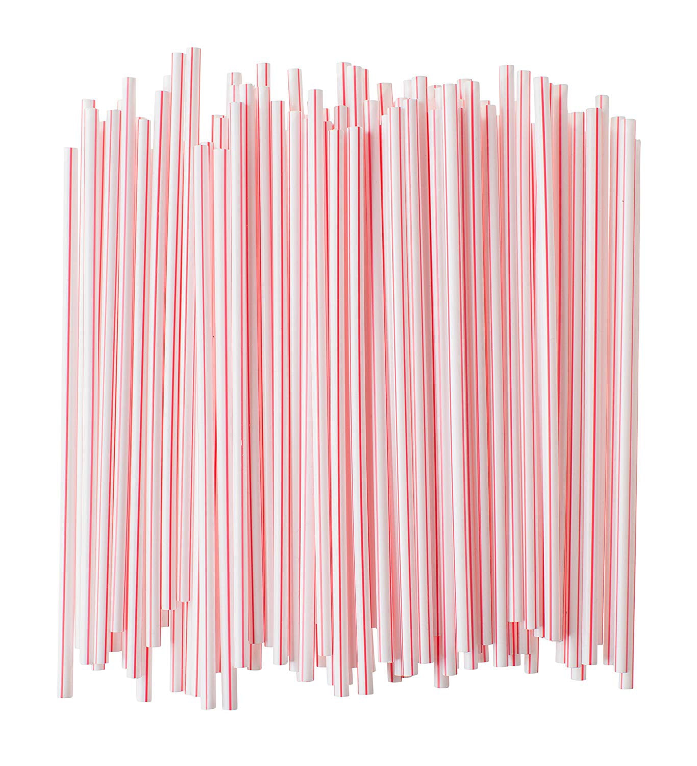 Plastic Small Straws, Stirrers, Milk Straws, Red and White Straws,  Individually Wrapped, Foodsafe PP Plastic, Small Diameter, 5 3/4 Inches  Long