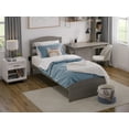 thumbnail image 3 of AFI Warren 14" Twin-XL Wood Platform Bed Frame with Headboard and Footboard, Grey, 3 of 10
