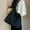 Black, variant on Stylish Shoulder Bags for Women - Suede Handbag - Fall/Winter Fashion Accessory - Versatile and Ladies' Bag