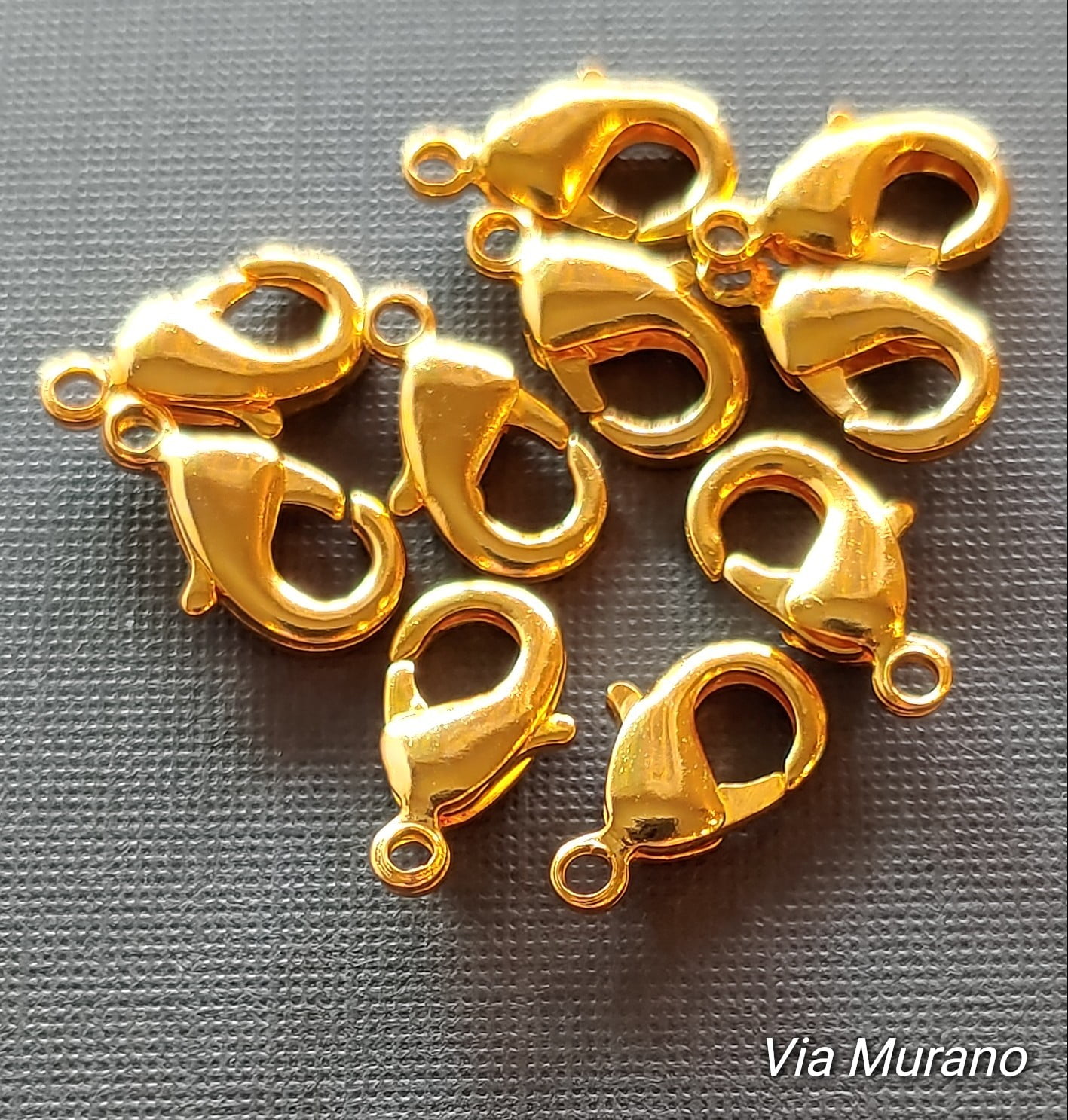 DuroPlate Lobster Clasp 11mm 24kt Gold Plate. Package of 10 Lobster