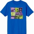 thumbnail image 3 of Beetlejuice Beetlejuice Valentine Card Collage Men's Blue Crew Neck Short Sleeve Tee-3XL, 3 of 4