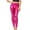 Hot Pink, variant on Aoochasliy Womens Pants Fall Fashion Casual Bronzing Imitation Leather Slimming and Not Easy To Fade Ninth Pants