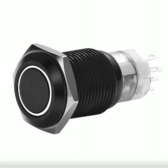 Install Bay MIBRBSW19 - Toggle Button Switch, Black with White LED