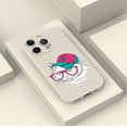 thumbnail image 4 of Exprésate con arte: cubierta de teléfono plateada mate con diseño de dibujos animados exclusivo para iPhone 15 Pro Max y posteriores, 4 of 4