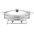 thumbnail image 3 of Rongfmy Ensemble Complet de Réchauds avec Bac à Eau, Plat Rond pour Réchaud, Réchaud de Buffet de Traiteur Argent, 3 of 9