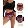 thumbnail image 5 of INNERSY Womens Underwear Cotton Briefs High Waisted Postpartum Panties 5 Pack(L,Gift of Forest), 5 of 6