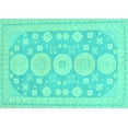thumbnail image 1 of Ahgly Company Indoor Rectangle Oriental Turquoise Blue Traditional Area Rugs, 8' x 12', 1 of 4