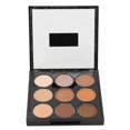 thumbnail image 1 of Palette de fards à paupières 9 couleurs, mat, pailleté, couleur terre, orange, haute saturation, maquillage portable, type 01, 1 of 4
