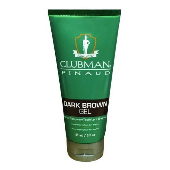 Dark Brown Temporary Hair Gel By Clubman Pinaud, 3 Oz