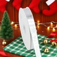 thumbnail image 6 of CuiLiyq 75 Ft Polyester Hot Stamping Christmas Gift Ribbon, Christmas Day Decoration Ribbon Holiday Decoration, Christmas Bow Outdoor Decoration (Silver), 6 of 6