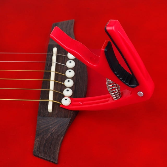 de guitarra universal, eléctricas acústicas y clásicas, bajo, banjo, violín, mandolina, ukelele Todos los de instrumentos de c rojo