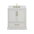 thumbnail image 3 of Deluxe Living 30" Bathroom Vanity with Marble Top, Fully-Assembled vanity with Ceramic Sink,Solid Wood Frame,Greige White, 3 of 9