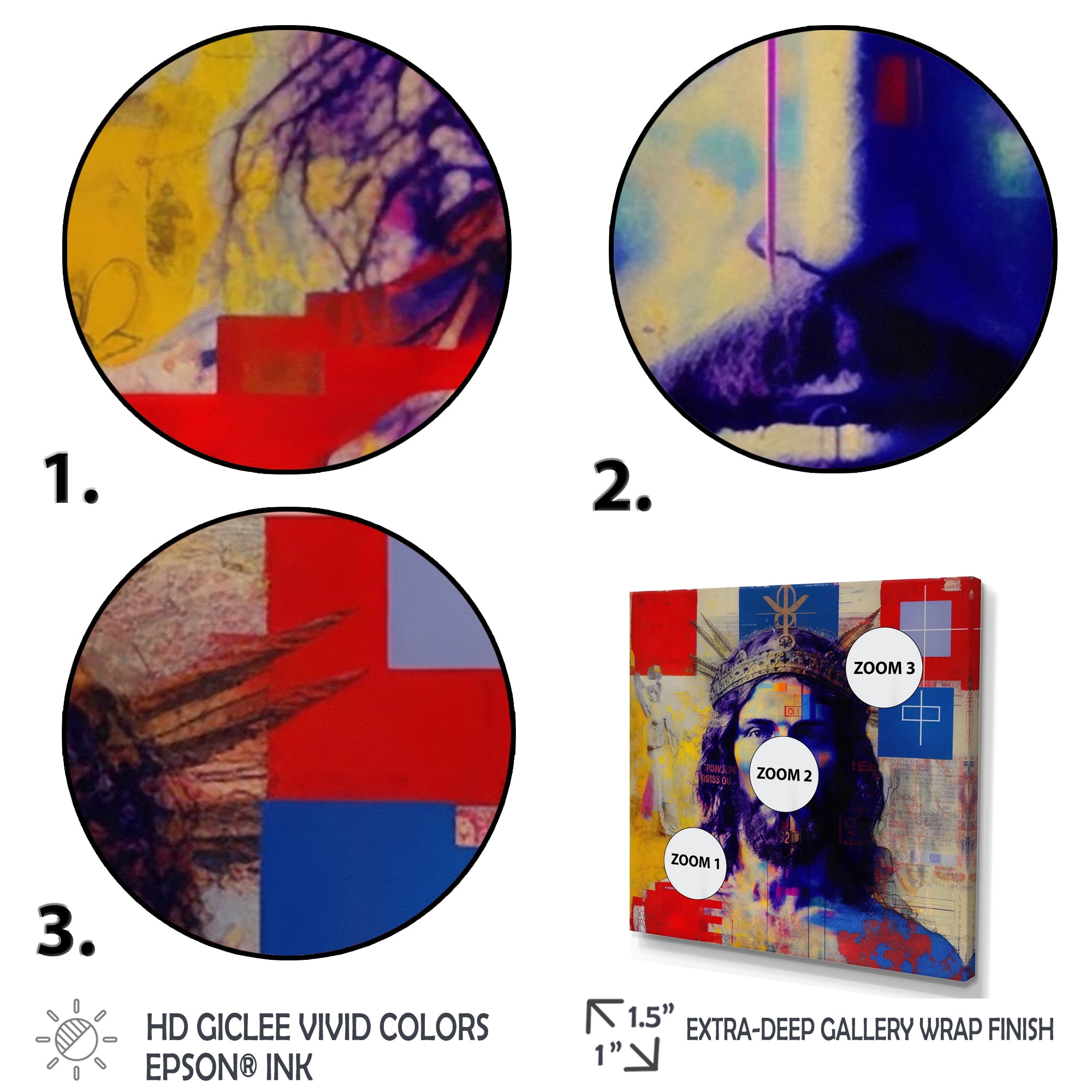 Designart Pop Art Jesus Portrait II Canvas Wall Art
