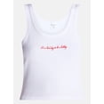thumbnail image 5 of No Boundaries Ribbed Graphic Game-Day Tank Top, Women's and Women's Plus Sizes XXS-4X, 5 of 5