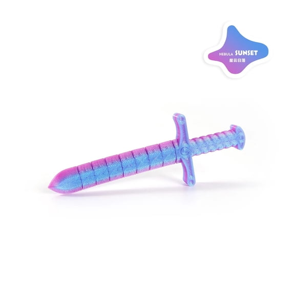 3pc 3D Printed Mini Sword Knife Retractable Gravity Sword Scalable Decompression Funny Toys Cos Props Stress Relief Decor Crafts