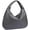 Dark Grey, variant on Women Woven Vegan Leather Handbag Retro Top-handle Shoulder Bag Handmade Tote Bag Dumpling Purse Hobo Bag