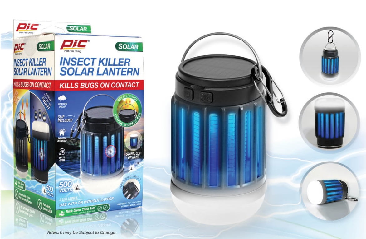 PIC Solar Indoor and Outdoor Mosquito Zapper and Lantern