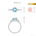 thumbnail image 5 of ANGARA Natural 1.12 ct Aquamarine and Diamond Three Stone Engagement Ring in 925 Sterling Silver for Women (Size-7mm) | March Birthstone, Anniversary, Jewelry Gift for Women | Natural Aquamarine Ring, 5 of 9