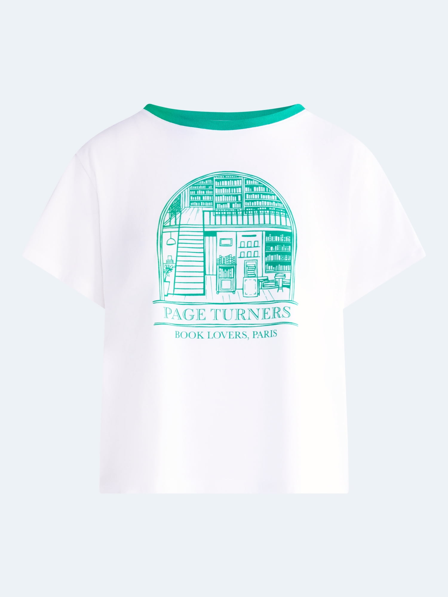 Free Assembly Women's and Women's Plus Cotton Cropped Boxy Tee with Short Sleeves, Sizes XS-4X