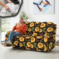 thumbnail image 5 of ZIATUBLES 3 Seater Recliner Sofa Covers, Stretch Reclining Couch Cover Set of 8, Recliner Chair Slipcovers Soft Washable Furniture Protector Slipcovers for Pet, Sunflower Leaf Printed, 5 of 9