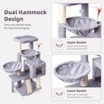 thumbnail image 6 of TWDEPART Multifunction 3-Level 37 in Cat Tree with Hammocks, Gray, 6 of 8