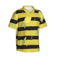 thumbnail image 2 of Bixox Men's Hawaiian Shirts Men's Lemon Print Short-Sleeve Shirt-X-Large, 2 of 8