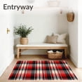 thumbnail image 3 of ODIKA 4'x6' Machine Washable Non-Slip Area Rug, Festive Lumberjack Tartan Heritage Country Cabin Design High Traffic Rug, Red, 615263, 3 of 5