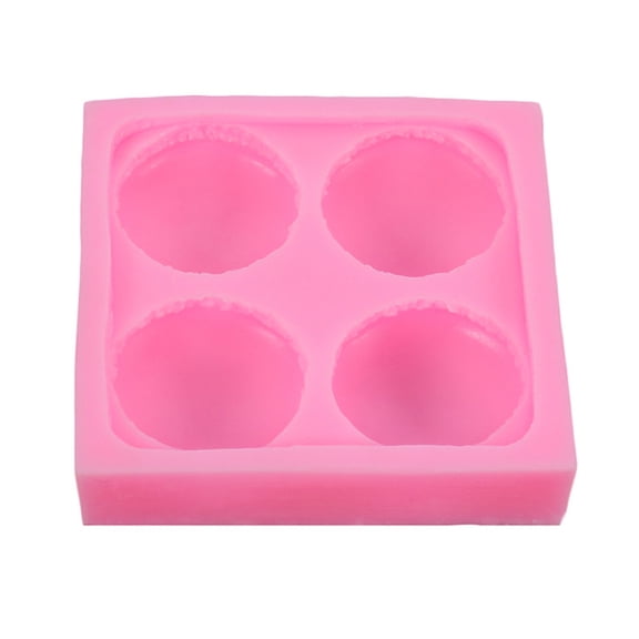 ZPAQI 4 Cavity Macarons Shaped Silicone Mold Cake Decorating Baking Moulds Material