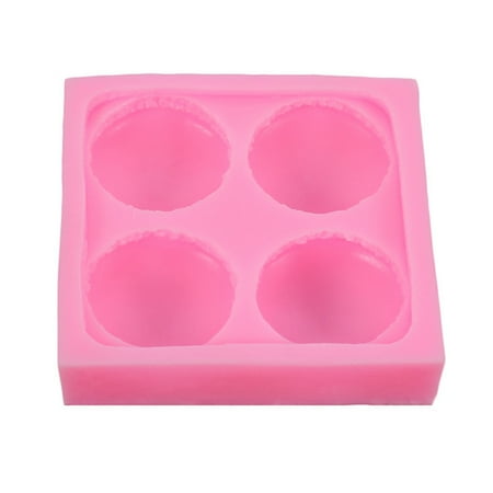 

Dasbsug 4 Cavity Macarons Shaped Silicone Mold Food Grade Material Candy Cupcake Pudding Decor Tool Gift for Mooncake Pastry