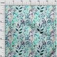 thumbnail image 3 of oneOone Viscose Jersey Aquamarine Green Fabric Leaves Sewing Material Print Fabric By The Yard 60 Inch Wide-7S, 3 of 7