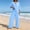Blue plus size two piece set a1, variant on BRELIL Women Plus Size V Neck 3/4 Sleeve Shirt Wide Leg Pants Two Piece Set Solid Boho Lounge Casual Loose Outfits Travel Vacation, Hot Pink M