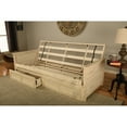 thumbnail image 3 of Kodiak Furniture Lexington Storage Futon in Weathered White w/ Cream Mattress, 3 of 5