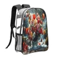 thumbnail image 3 of Sikiie Vibrant Bouquet Waterfall Clear Backpack, Transparent Bookbag for School for Women Men, Capacity Clear Bag for College, Travel, 3 of 7