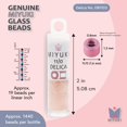 thumbnail image 3 of Miyuki Delica Seed Beads – Size 11/0 (1.6 mm), DB1103, Transparent Pink Mist, 7.2 g, Approx. 1440 Beads, 3 of 7