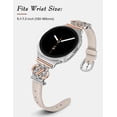 thumbnail image 4 of Wearlizer Celtic Knot Leather Band Compatible with Samsung Galaxy Watch 9/8 40mm 44mm & Galaxy Watch 8 Classic 46mm Women, Slim Dressy Soft Leather Strap, 4 of 6