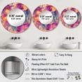 thumbnail image 4 of Designart "Lavender Sunburst Flowering Beauty" Floral Hibiscus Rund Mirror For Wall Decor - Large Purple Round Print Mirror - Round Traditional Mirror - Wall Mounted Round Large Mirror - 29" x 29", 4 of 6