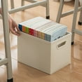 thumbnail image 6 of Plastic Document File Organiser Filing Storage Box with Handle, Foldable File Folder Box File Storage and Filing Box, 6 of 9