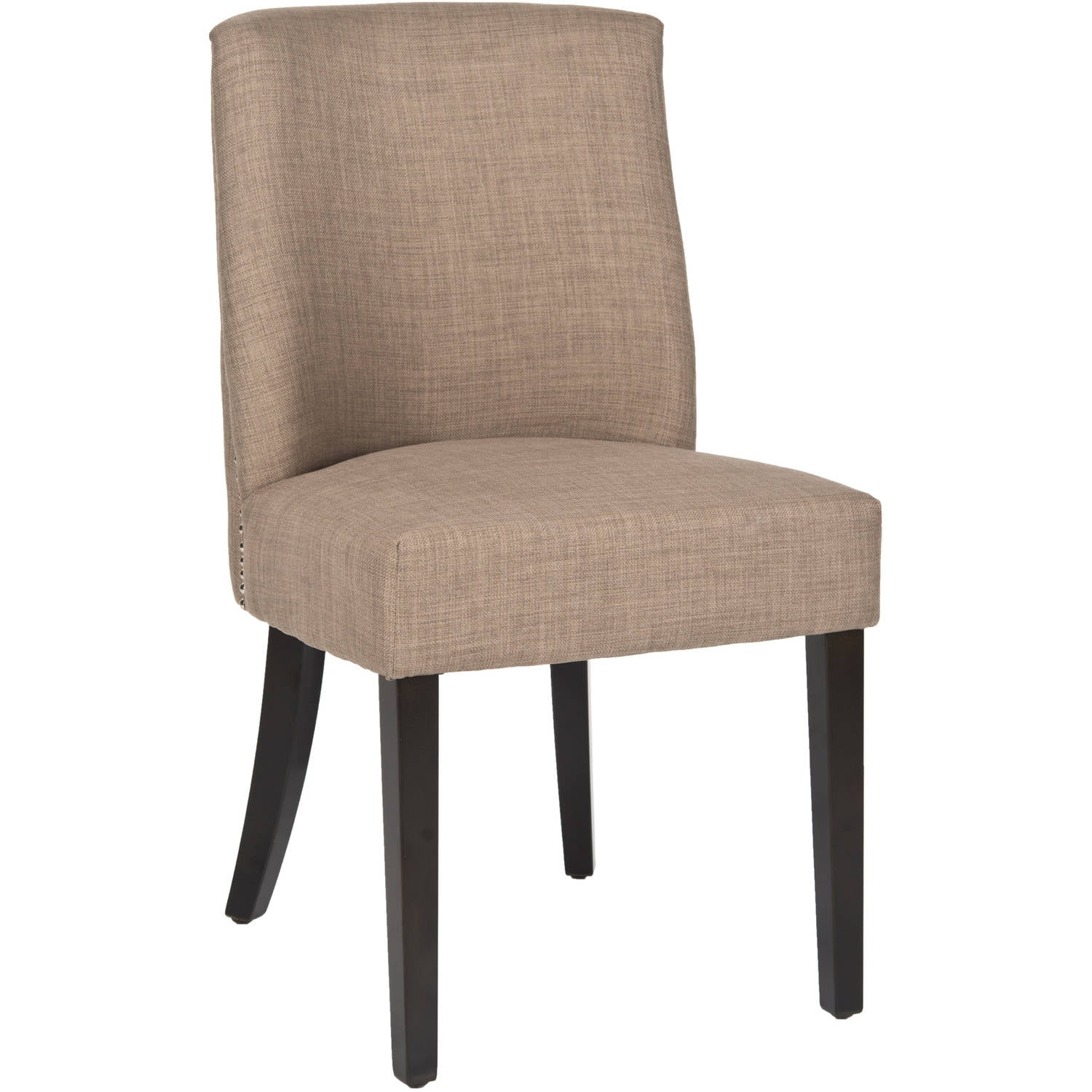 SAFAVIEH Judy 19" Linen Dining Chair, Set of 2, Olive/Black