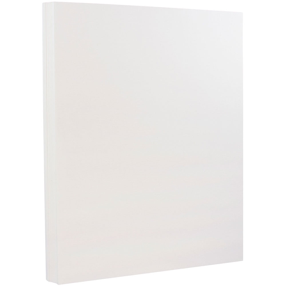 JAM Strathmore 80 lb., Cardstock, 8.5' x 11', Bright White Linen, 50 Sheets Per Pack
