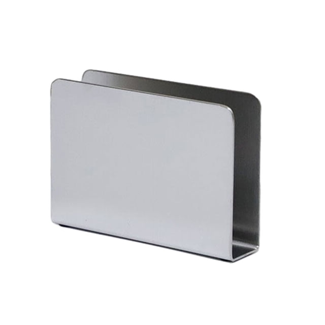 Monstrate Organizador de utensilios, servilletero de acero inoxidable elegante imprescindible, servilleteros para mesas, almacenamiento de Mostrada plata 1