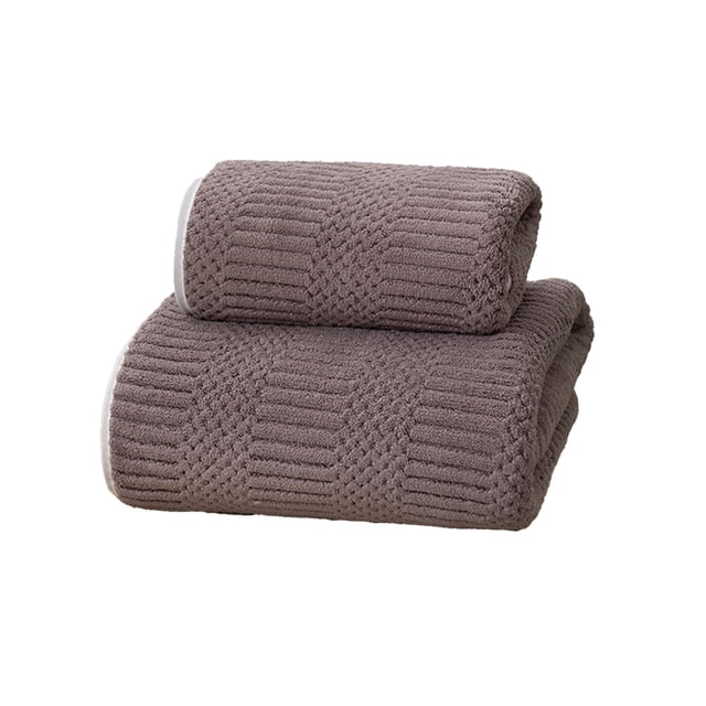 Bath Towels Set,Blend Fleece Towel Set Two Piece Soft Absorbent Household Face and Bath Towel