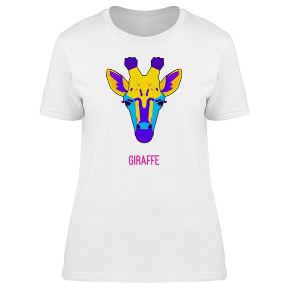 Giraffee Abstract Colors Head Tee Women's -Image by Shutterstock