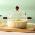 thumbnail image 4 of 2 PCS Double Ear Glass Stew Pot, Heat Resistant Borosilicate Cookware with Lid, Large Capacity Saucepan for Home Kitchen Cooking, 4 of 9