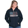 thumbnail image 4 of Country Strong Flag Deer Southwestern Unisex Fleece Graphic Zip Up Hoodie Brisco Brands 4X, 4 of 5