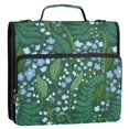 thumbnail image 5 of FORMRS Zipper Binder with Shoulder Strap 2-inch Ring 500 Sheet Capacity File Bag, Blue Flowers Pattern, 5 of 5